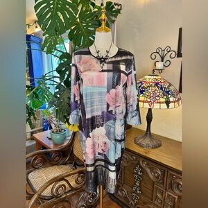 Escada Floral Sequin Dress with Pockets